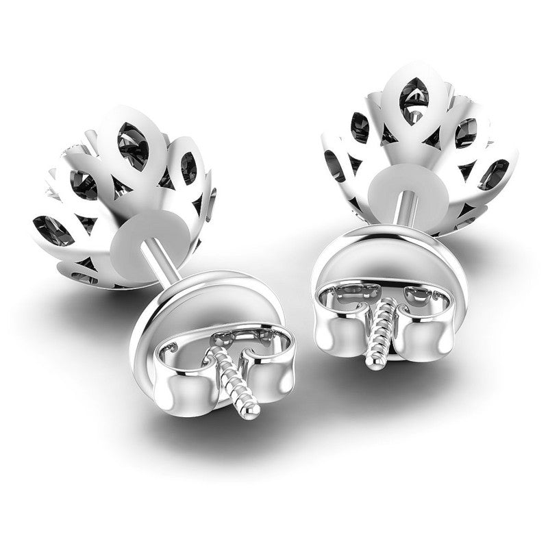 Round Diamonds 1.20CT Designer Studs Earring in 14KT Rose Gold