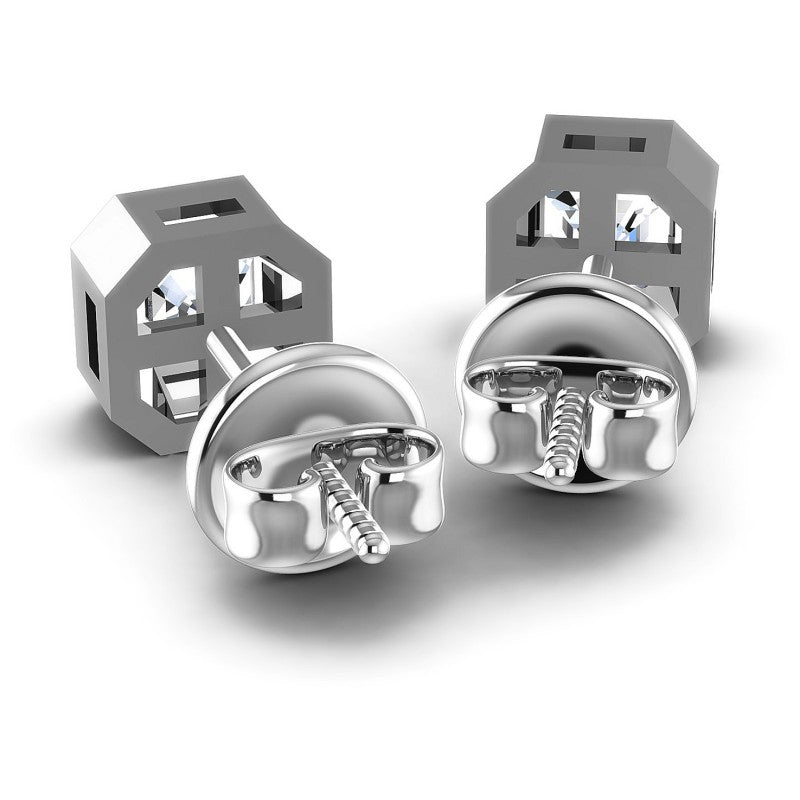 Emerald Diamonds 0.25CT Stud Earrings in 14KT Rose Gold