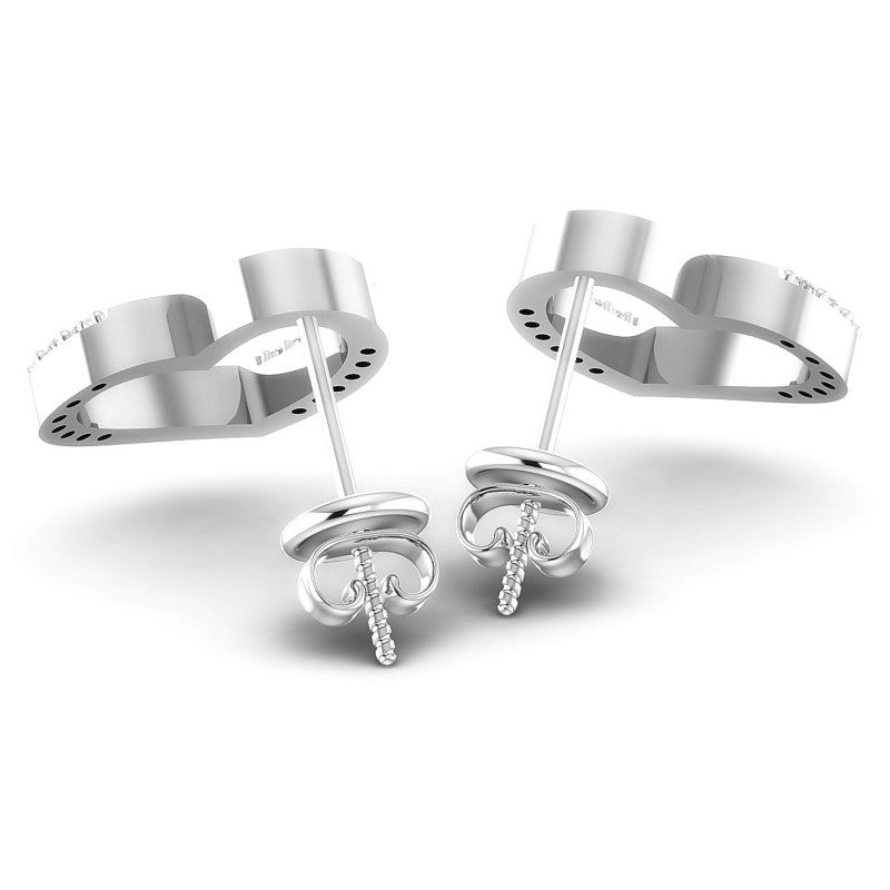 Round Diamonds 0.40CT Heart Earring in 14KT Rose Gold
