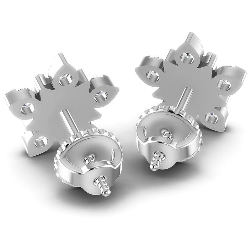 Round Diamonds 0.55CT Designer Studs Earring in 14KT Rose Gold