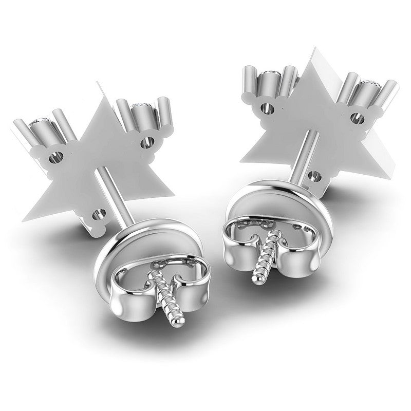 Round Diamonds 1.10CT Designer Studs Earring in 14KT Rose Gold