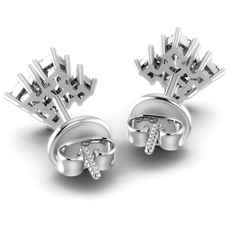 Round Diamonds 0.75CT Designer Studs Earring in 14KT Rose Gold