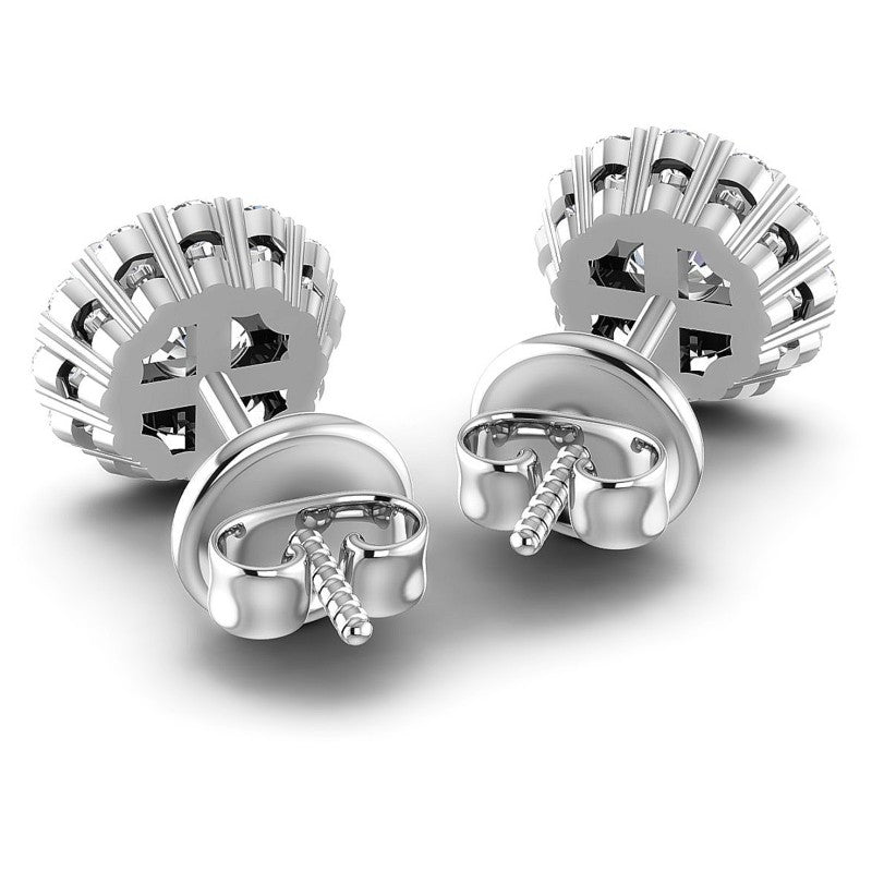 Round Diamonds 1.50CT Designer Studs Earring in 14KT Rose Gold