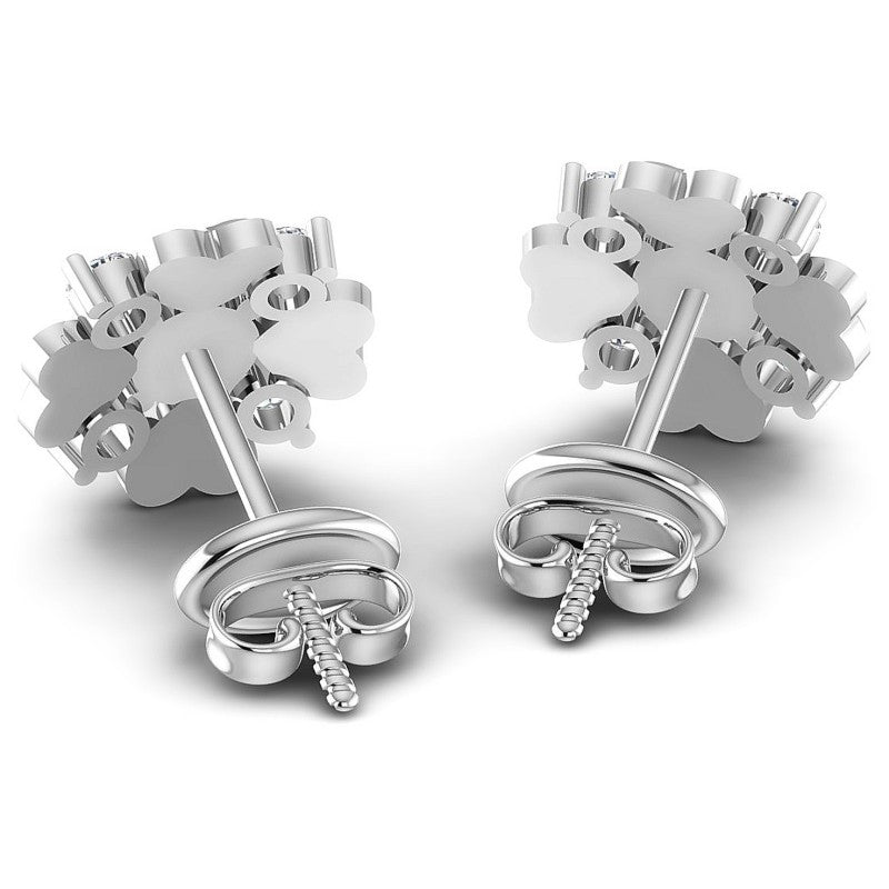 Round Diamonds 0.55CT Designer Studs Earring in 14KT Rose Gold