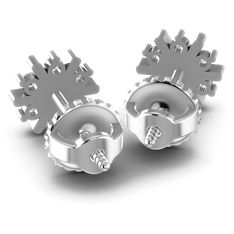 Round Diamonds 1.20CT Designer Studs Earring in 14KT Rose Gold