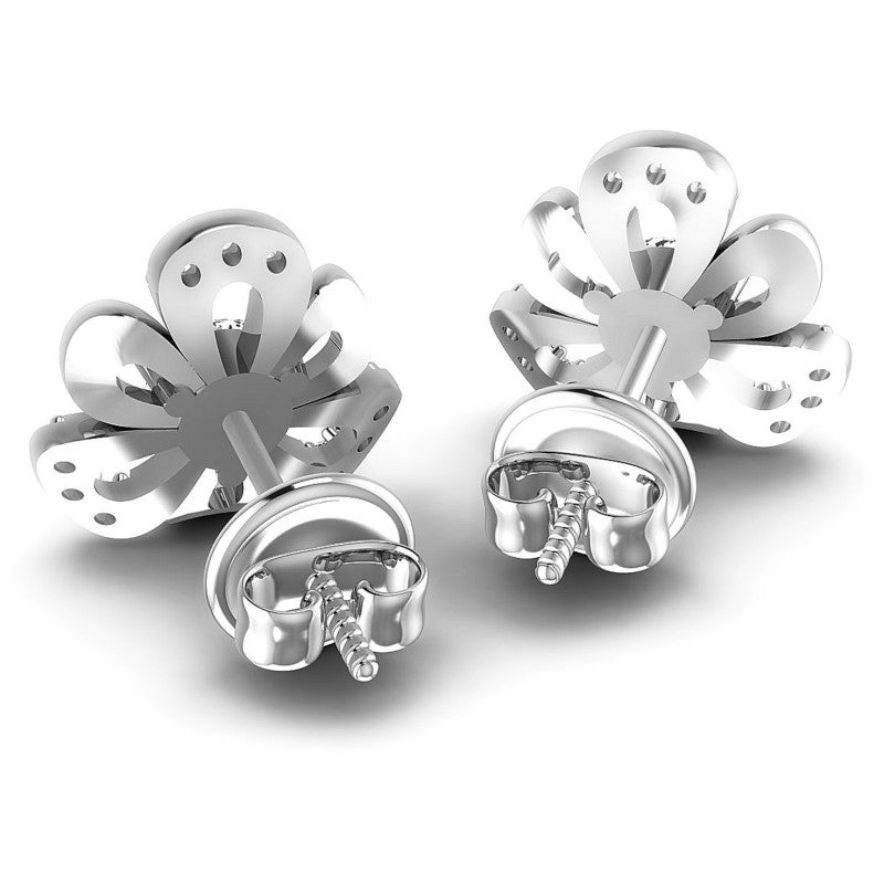 Round Diamonds 0.45CT Designer Studs Earring in 14KT Rose Gold