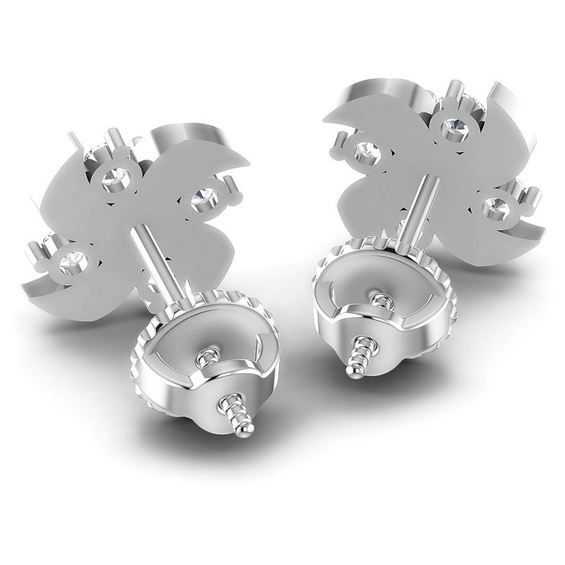 Round Diamonds 0.65CT Designer Studs Earring in 14KT Rose Gold