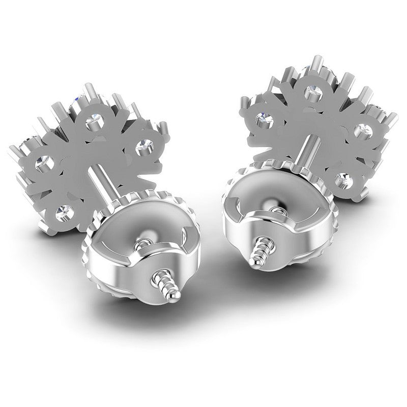 Round Diamonds 0.65CT Designer Studs Earring in 14KT Rose Gold