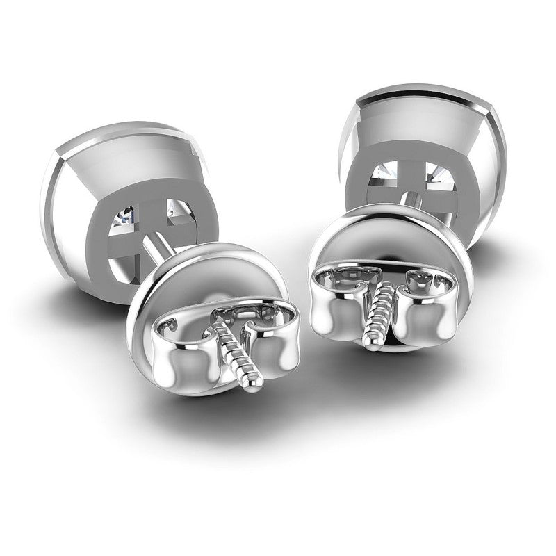 Cushion Diamonds 1.00CT Stud Earrings in 14KT Rose Gold