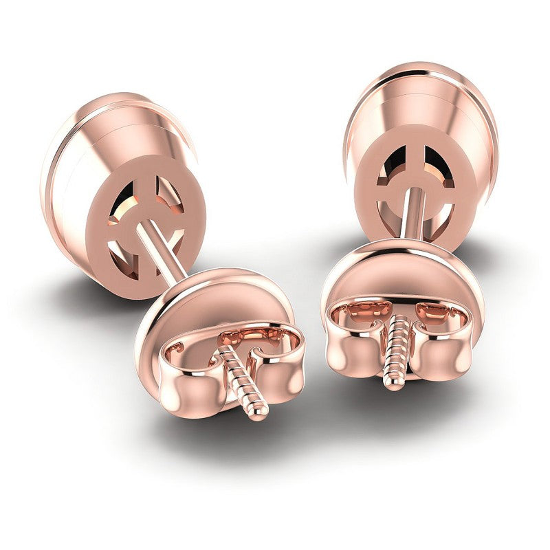 Oval Diamonds 1.00CT Stud Earrings in 18KT Rose Gold