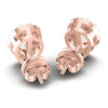 Round and Pear Diamonds 1.70CT Designer Studs Earring in 18KT Rose Gold