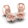 Cushion Diamonds 1.00CT Stud Earrings in 18KT Rose Gold
