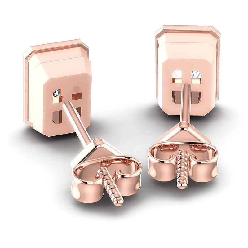 Radiant Diamonds 1.00CT Stud Earrings in 18KT Rose Gold