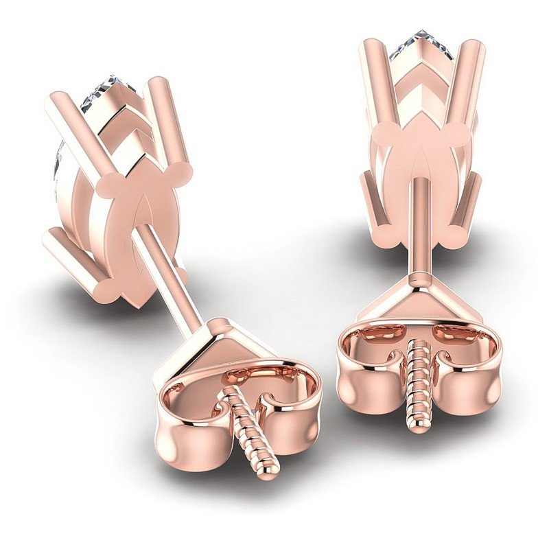 Marquise Diamonds 1.00CT Stud Earrings in 18KT Rose Gold
