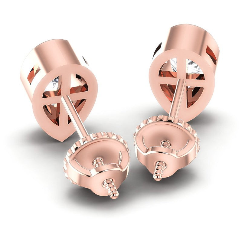 Pear Diamonds 1.00CT Stud Earrings in 18KT Rose Gold