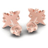 Round Diamonds 0.45CT Designer Studs Earring in 18KT Rose Gold