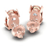 Oval Diamonds 0.25CT Stud Earrings in 18KT Rose Gold