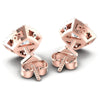Round Diamonds 1.30CT Designer Studs Earring in 18KT Rose Gold