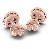 Round Diamonds 1.50CT Designer Studs Earring in 18KT Rose Gold