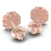 Round Diamonds 0.95CT Designer Studs Earring in 18KT Rose Gold