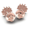 Round Diamonds 1.20CT Designer Studs Earring in 18KT Rose Gold