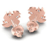 Round Diamonds 0.65CT Designer Studs Earring in 18KT Rose Gold