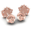 Round Diamonds 0.65CT Designer Studs Earring in 18KT Rose Gold