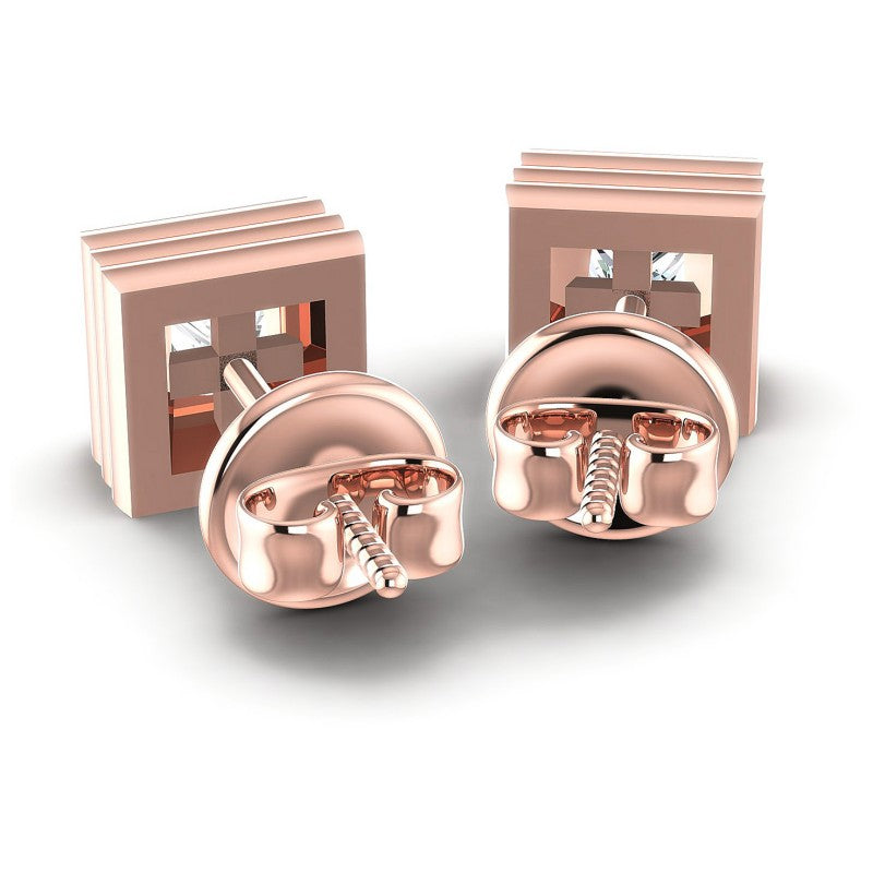 Princess Diamonds 0.25CT Stud Earrings in 18KT Rose Gold