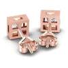 Princess Diamonds 0.25CT Stud Earrings in 18KT Rose Gold