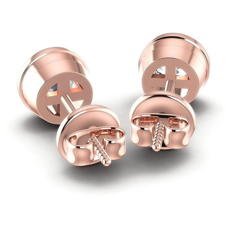 Round Diamonds 0.25CT Stud Earrings in 18KT Rose Gold
