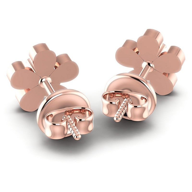 Round Diamonds 0.25CT Stud Earrings in 18KT Rose Gold