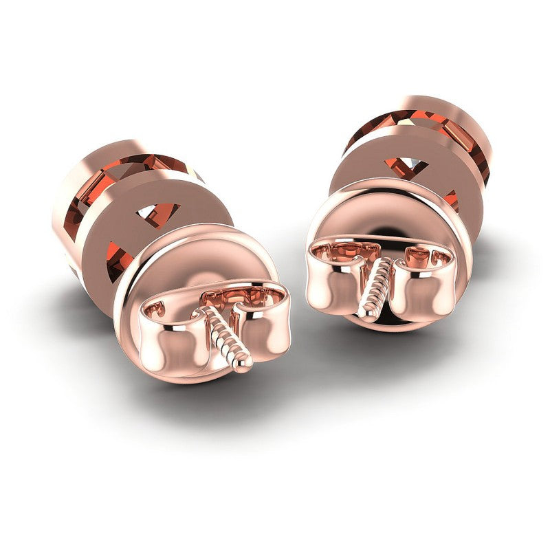 Round Diamonds 0.25CT Stud Earrings in 18KT Rose Gold