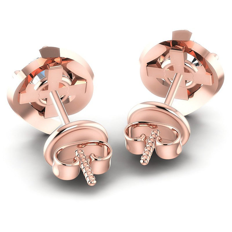 Round Diamonds 0.25CT Stud Earrings in 18KT Rose Gold