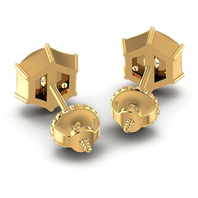 Round Diamonds 1.20CT Designer Studs Earring in 14KT Rose Gold