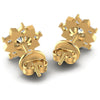 Princess and Round Diamonds 0.75CT Designer Studs Earring in 14KT Rose Gold