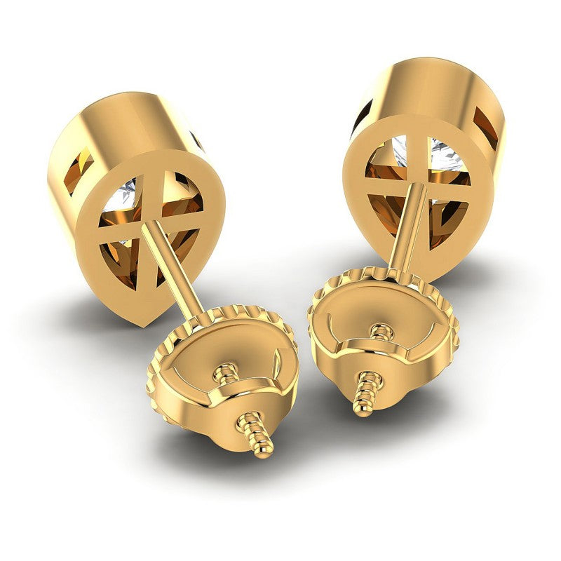 Pear Diamonds 1.00CT Stud Earrings in 14KT Rose Gold