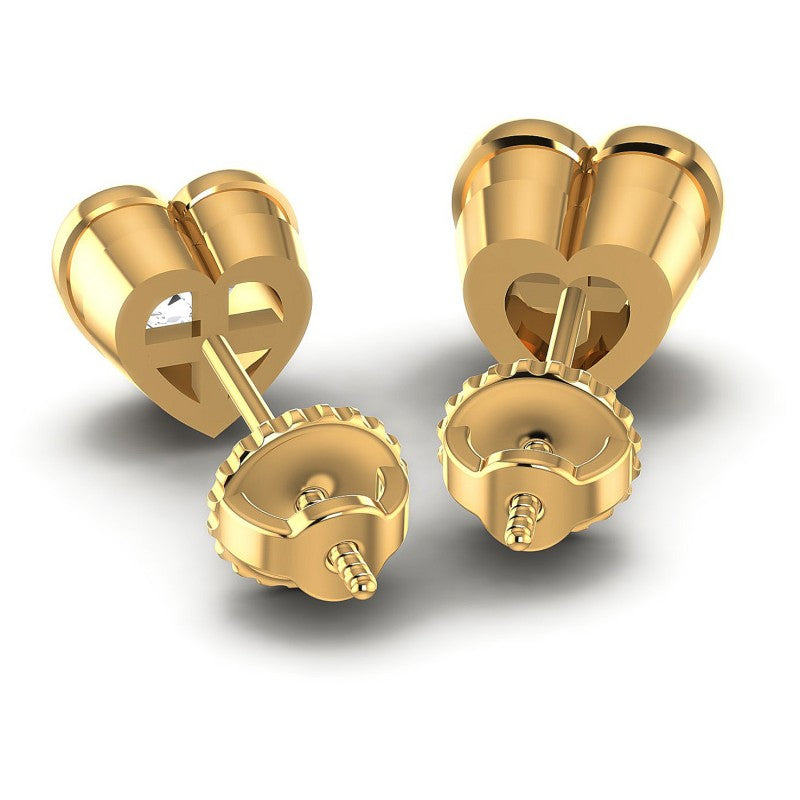 Heart Diamonds 1.00CT Stud Earrings in 14KT Rose Gold