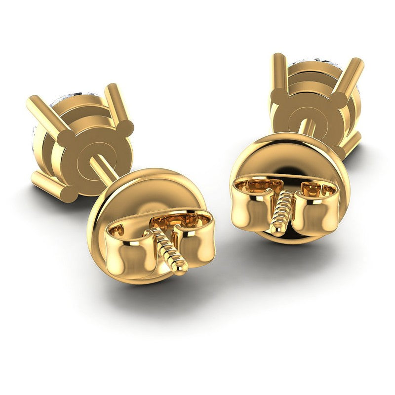 Round Diamonds 0.25CT Stud Earrings in 14KT Rose Gold