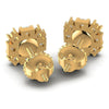 Princess and Round Diamonds 0.65CT Designer Studs Earring in 14KT Rose Gold