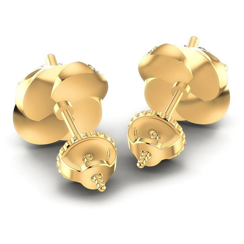 Round Diamonds 0.45CT Designer Studs Earring in 14KT Rose Gold