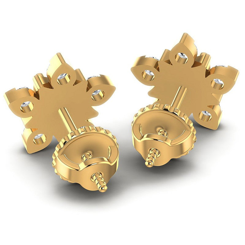Round Diamonds 0.55CT Designer Studs Earring in 14KT Rose Gold