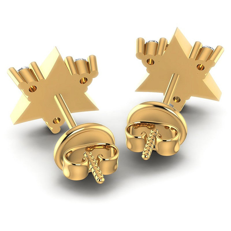 Round Diamonds 1.10CT Designer Studs Earring in 14KT Rose Gold