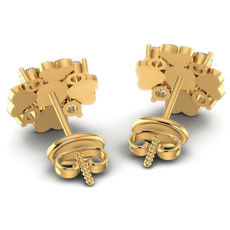 Round Diamonds 0.55CT Designer Studs Earring in 14KT Rose Gold