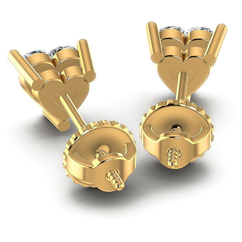 Heart Diamonds 1.00CT Stud Earrings in 14KT Rose Gold