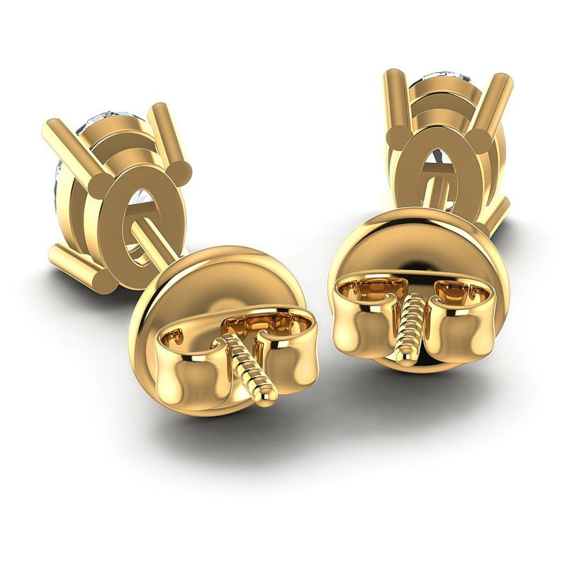 Oval Diamonds 1.00CT Stud Earrings in 14KT Rose Gold