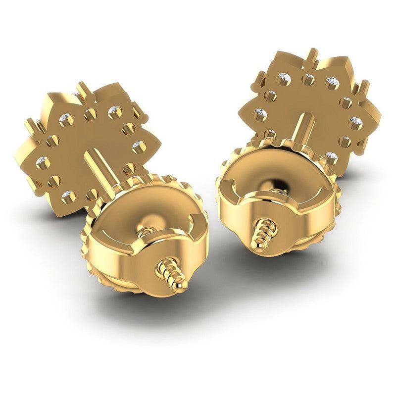 Round Diamonds 1.30CT Designer Studs Earring in 14KT Rose Gold