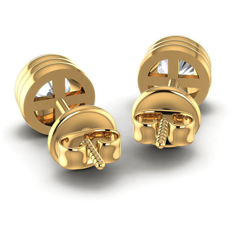 Round Diamonds 0.25CT Stud Earrings in 14KT Rose Gold
