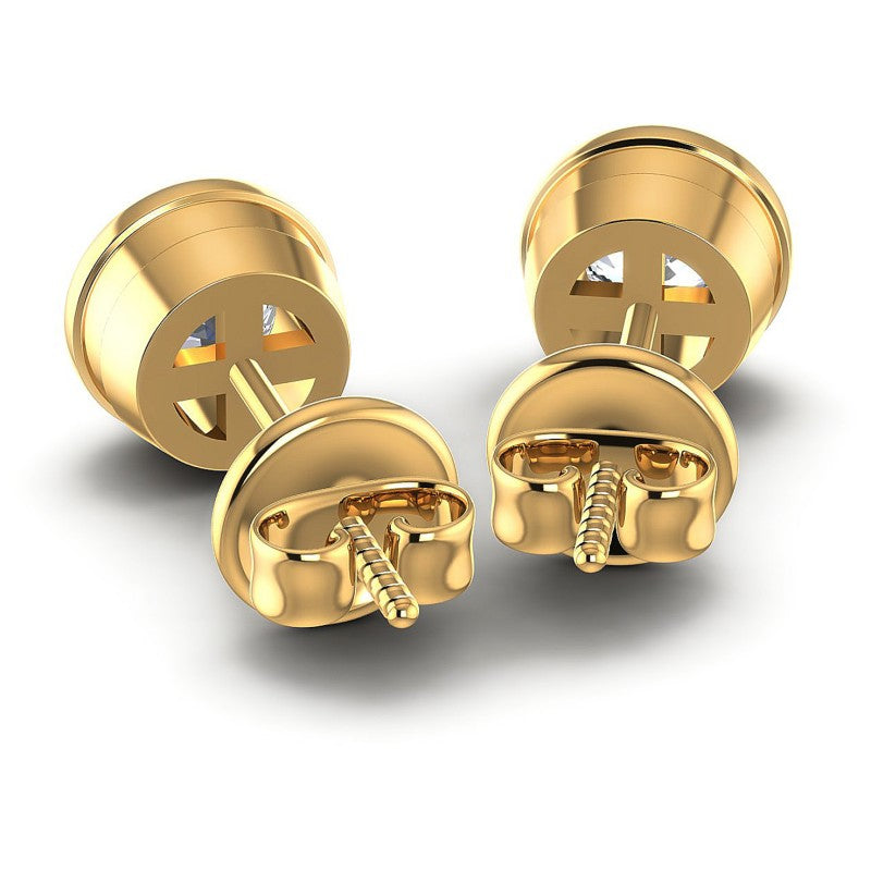 Round Diamonds 0.25CT Stud Earrings in 14KT Rose Gold