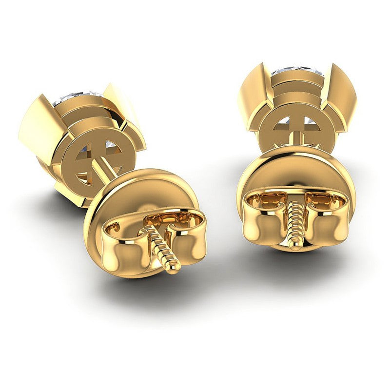 Round Diamonds 0.25CT Stud Earrings in 14KT Rose Gold