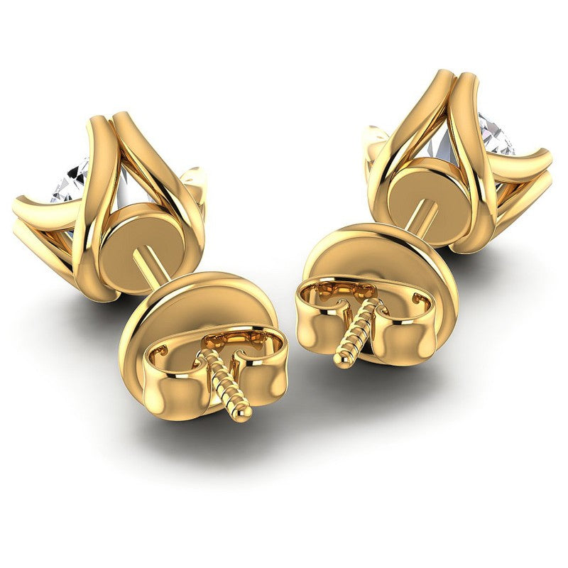 Round Diamonds 0.25CT Stud Earrings in 14KT Rose Gold